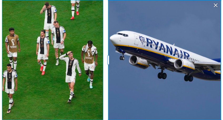 Ryanair, Fotbolls-VM, Belgien, Tyskland, Fotbolls-VM 2022 i Qatar